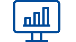 Desktop with stats icon